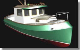 Badger 22 / power boat /  cruiser / starboard bow view