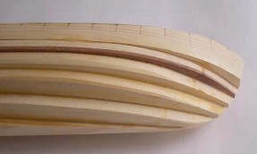 half hull model - lifts - bow view