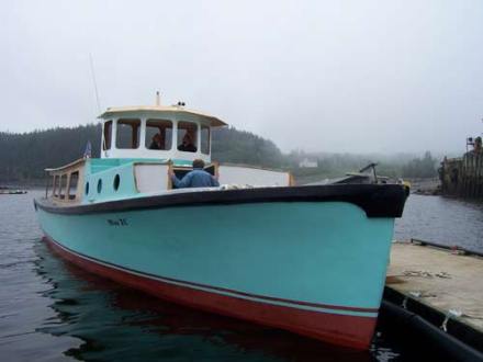 bow enclosed passenger - excursion boat after construction