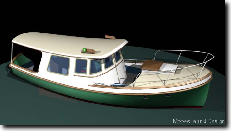 Overhead view 'Puffin 33'  yacht / small craft / power boat design